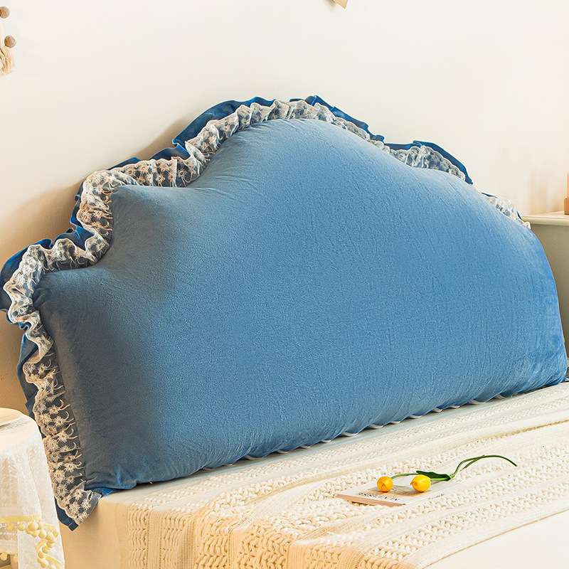 天蓝榻榻米床头靠垫网红拆洗床上风卧室北欧双人靠背包可靠枕大软 - 图2