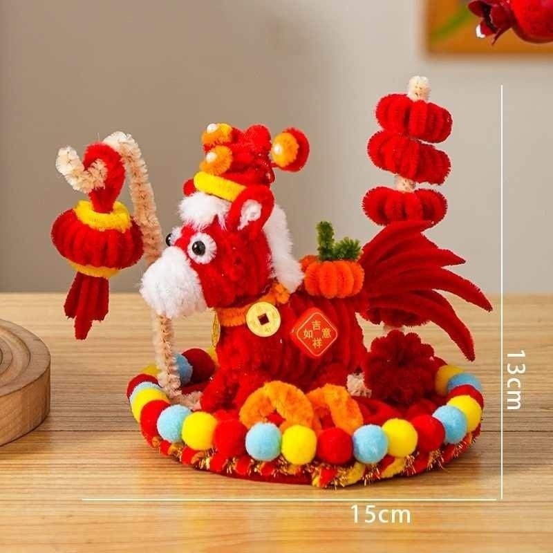 新年手工过年喜庆摆件扭扭棒材料2026过年小灯笼马年儿童小礼物品 - 图1