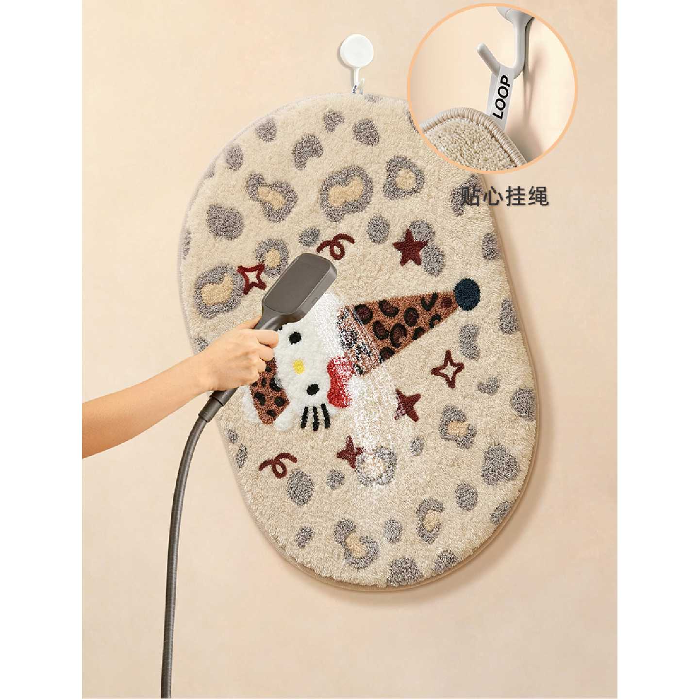 Special bathroom floor mats, bathroom door non-slip foot mats, household toilet thickened plush water-absorbent quick-drying carpets