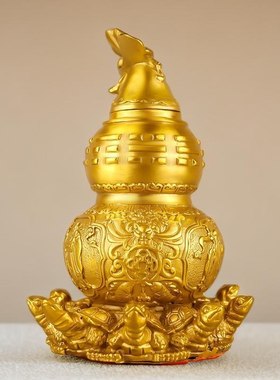 纯铜天医葫芦九龟化解黄阵家居摆件二五福黑百葫芦客厅卧室装饰品