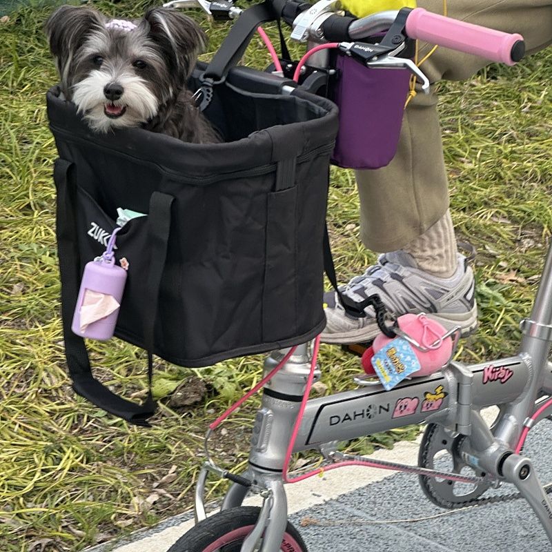 自行车前置挂包单车宠物篮山地车收纳包车筐车篮配件折叠车前架包 - 图0