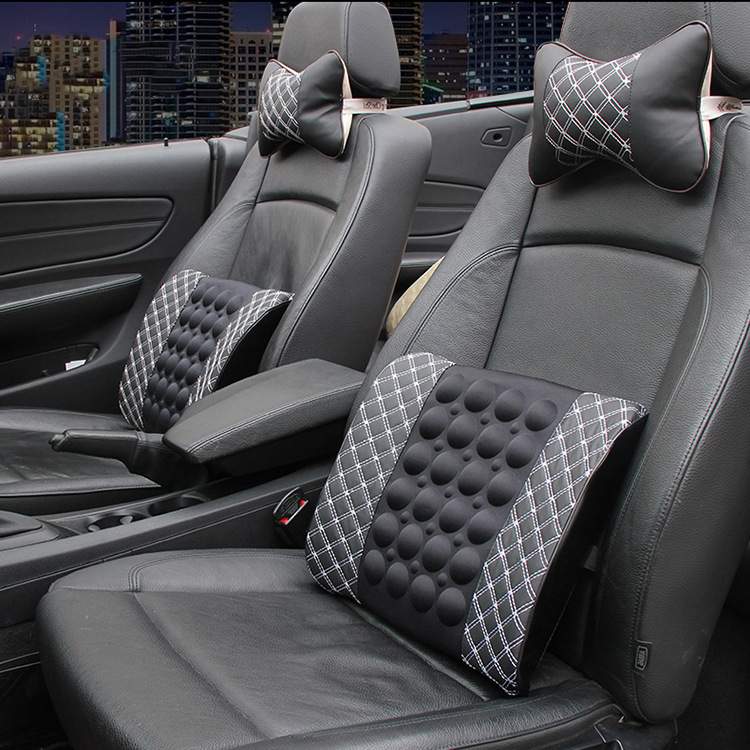 汽车腰靠电动按摩靠枕靠背车用腰部腰座椅腰车载护支撑腰枕靠垫垫 - 图0