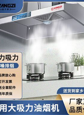 扬子油烟机商用餐饮店土灶台乡下抽油烟机大功率烟罩不锈钢排烟罩