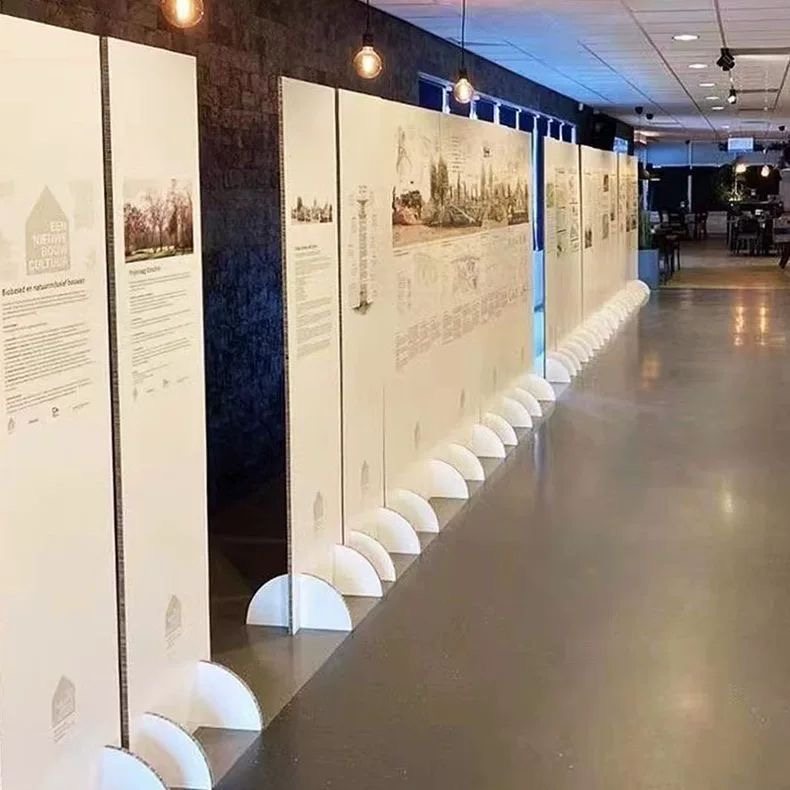 展会展板展览展示牌蜂窝纸板广告板特硬纸箱陈列置物架瓦楞纸展台 - 图2