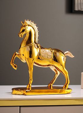 出口马摆件马到成功生肖工艺品摆设奢装饰品乔迁办公室酒柜礼物轻
