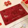 Red Year of the Horse Bathroom Floor Mat Bathroom Water-Absorbent Anti-Slip Mat 2026 New Toilet Door Plush Carpet