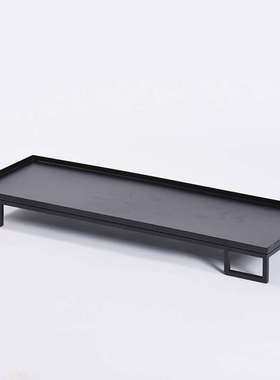 新中式创意铁艺金属收纳托盘装饰架子底座小摆件样板房客厅装饰品