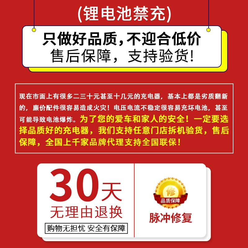 电动三轮车大功率电瓶充电器60V50AH60AH48V40AH72V宗申金彭通用 - 图0