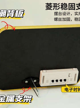 学习很苦坚持很酷励志学生摆台带闹钟时书桌激励摆件自律鼓励孩子