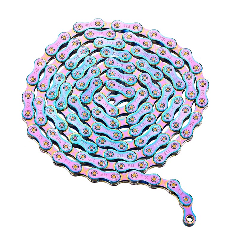 山地自行车链条8速电镀炫彩链条公路车变速链条24速9通用10速11速 - 图2