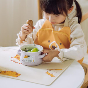 树可儿童餐垫宝宝食品级硅胶午餐一年级书桌垫布小学生吃饭餐JF