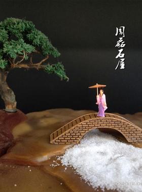 新品古代美女工艺品小摆件微景造景装饰奇石盆景假山枯山水模型