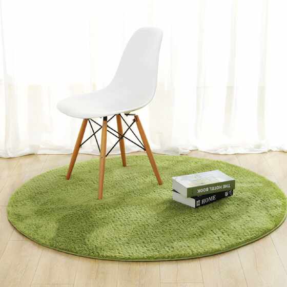 Simple round carpet bedroom coffee table living room bedside blanket hanging basket home solid color hanging chair mat computer chair floor mat