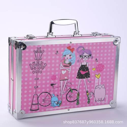 145铝盒双层画笔套装绘画水彩笔儿童美术套装礼品 - 图1