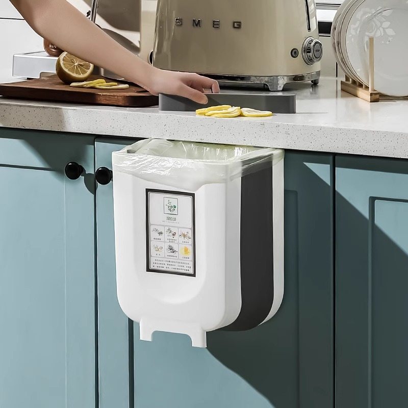 厨房垃圾桶壁挂式家用橱柜门厨厕所创意纸篓余垃圾筒收纳卫生间桶 - 图1