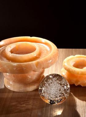 特价透光假山流水喷泉石材转动球创意家居装饰办公室摆件开业礼品