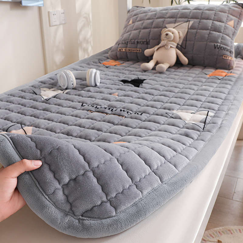 冬季牛奶绒床垫学生宿舍单人90x190加厚法兰绒床褥垫被褥子毛毯子 - 图2