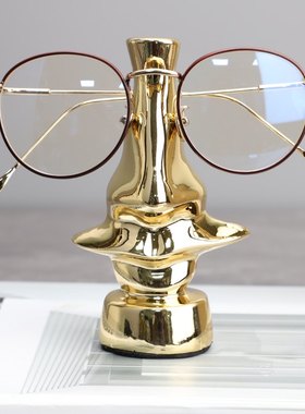 新品 现代简约眼镜架道具摆件客厅样板房书房办公室眼镜店家居软