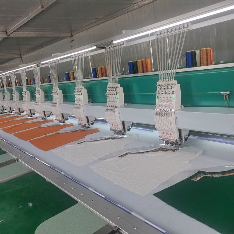 少数民族服饰全自动电脑绣花机 多头商用高速平绣帽绣电子刺绣机 - 图0