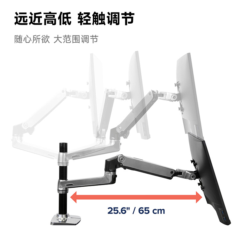 ergotron爱格升LX45-492双屏双臂显示器支架桌面电脑升降机械臂-图2