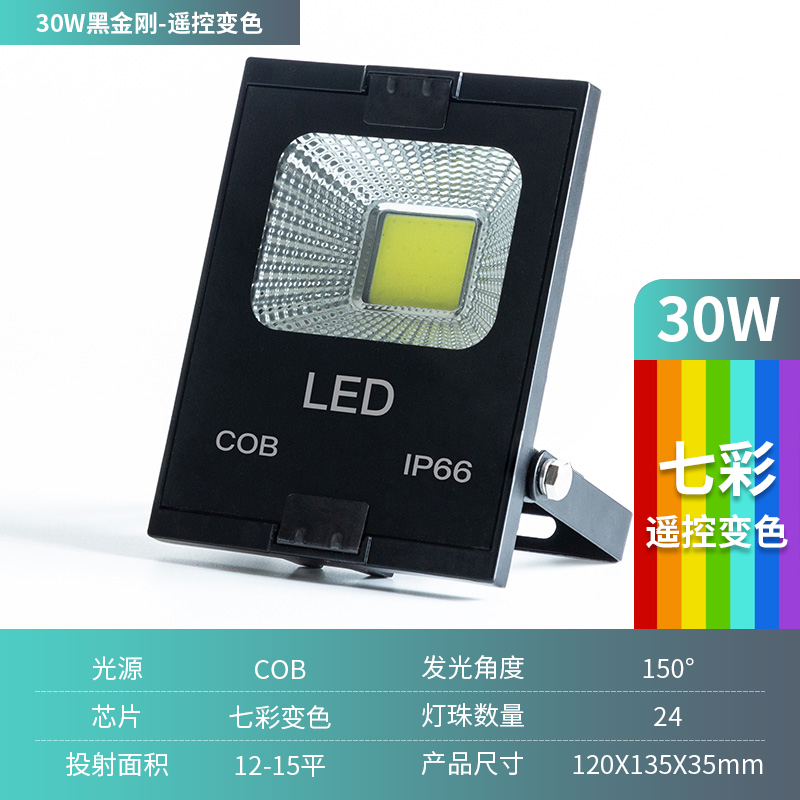 led投光灯户外防水探照射灯50W100W广告灯投射灯室外超亮工程照明-图1