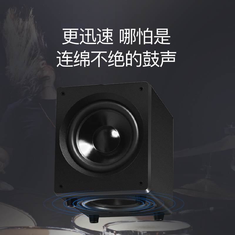 trasam/全想 H10B 10寸有源低音炮 双喇叭 密闭箱重动盘 超重低音 - 图1