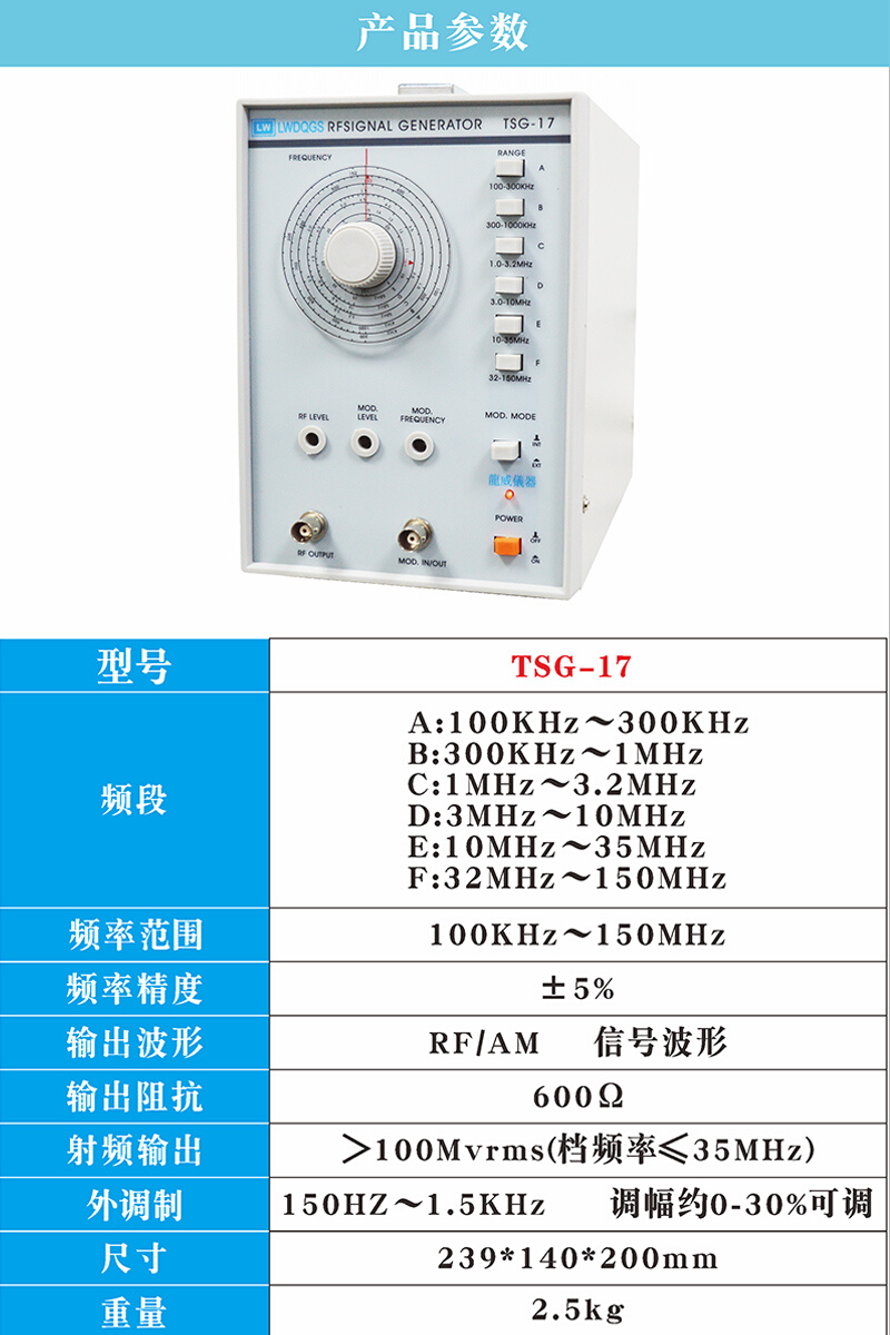 香港龙威TAG101音频信号高频低频信号发生器正弦波方波1MHz发生器 - 图1