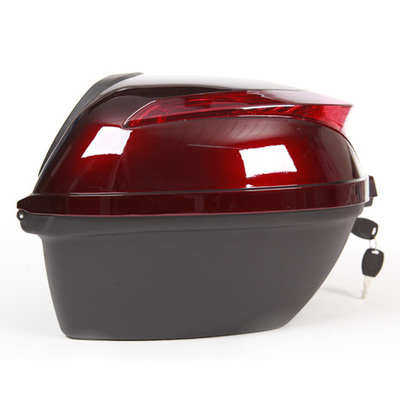 包邮摩托车踏板车女装车电动车助力车尾箱后备箱储物箱工具箱枣红 - 图0