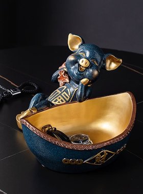 创意进门口放钥匙收纳盒钥匙盘客厅摆件鞋柜家用茶几桌面玄关北欧