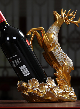 欧式红葡萄酒架摆件创意家用客厅酒柜桌面装饰摆设乔迁搬家礼物