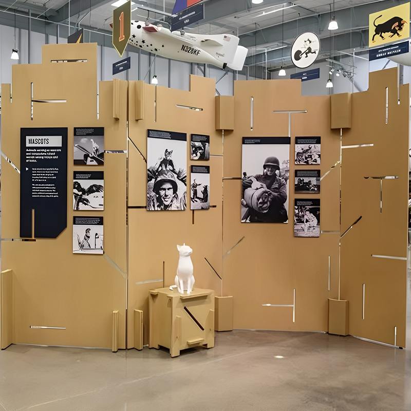 展会展板展览展示牌蜂窝纸板广告板特硬纸箱陈列置物架瓦楞纸展台 - 图0