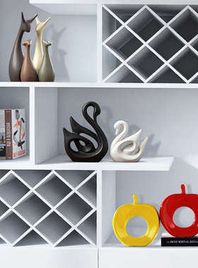 摆件陶瓷工艺摆设创意现代简约风格家里玄关电视酒柜客厅小装饰品