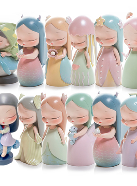 白夜童话海洋系列Lite可爱女生创意礼品客厅小摆件装饰品车子饰品