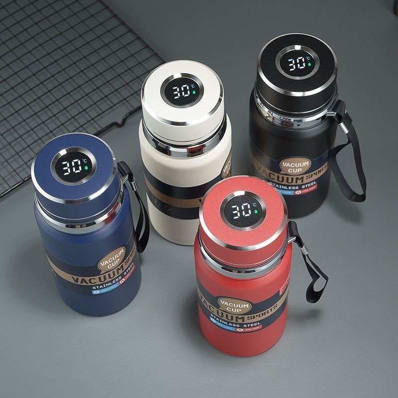 智能显温316不锈钢男女保温杯便携商务泡茶杯旅行户外大容量水杯 - 图1