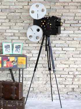 复古工业风老式电影放映机模型摄影像机咖啡店装饰摆件橱窗陈列