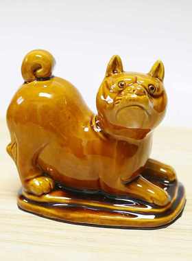 陶瓷狗摆件生肖狗可爱工艺品客厅办公室家居饰品