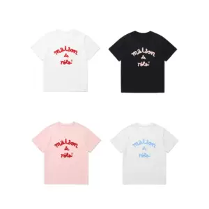 แบรนด์เฉพาะกลุ่มสไตล์เกาหลี Rola* เสื้อยืดแขนสั้นคอกลมสำหรับผู้หญิง ปักตัวอักษรแบบสามมิติ สไตล์เดียวกับจางหยวนอิง ใส่ได้หลากหลาย แมทช์ง่าย