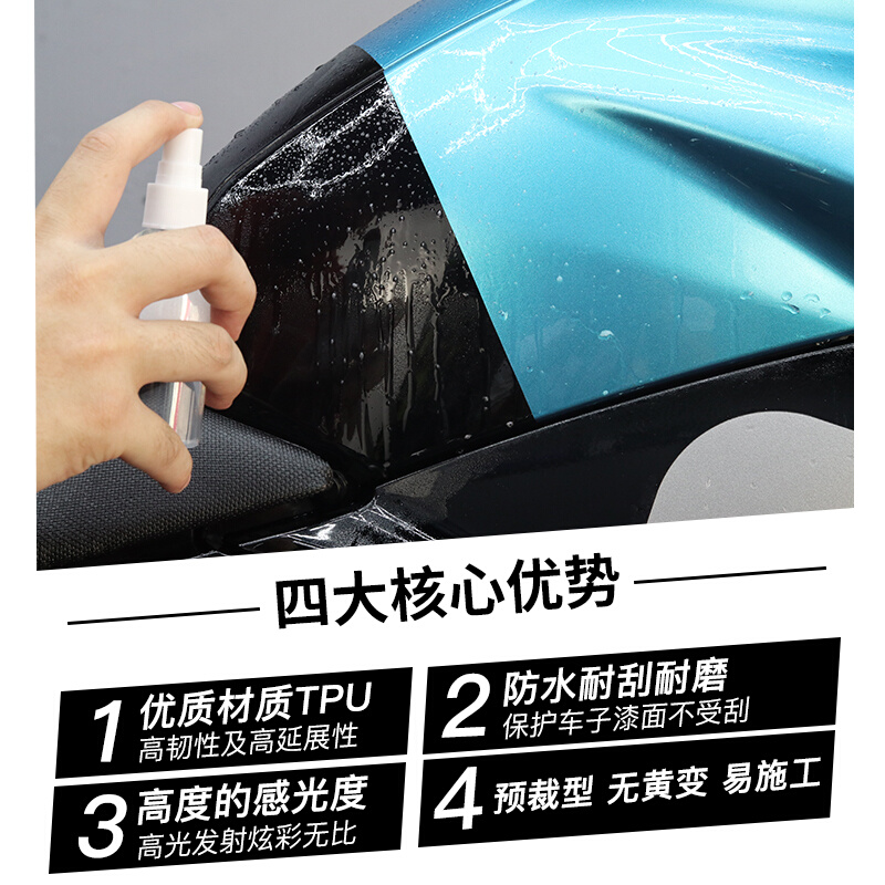 适用春风国宾650改装隐形车衣保护膜仪表大灯贴膜车膜防尘防划痕-图2