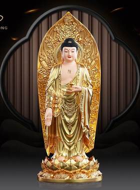 新款西方三圣树脂佛像店铺寺庙供奉摆件大势至观音观世音阿弥陀佛