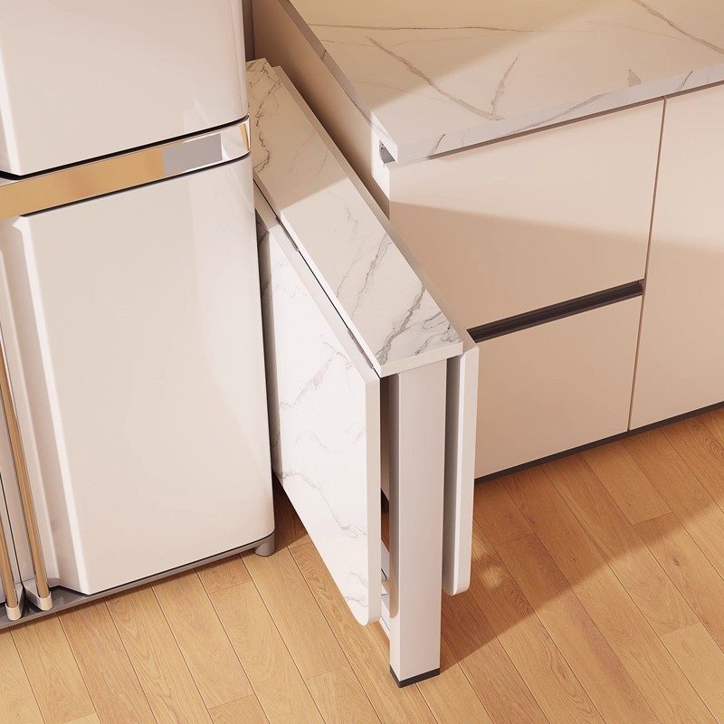 可折叠餐桌小户型家用桌子免安装吃饭桌出租房简易长方形桌椅组合 - 图1