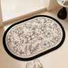 Bathroom absorbent floor mat 2026 new bathroom non-slip foot mat household toilet bathroom door quick-drying carpet