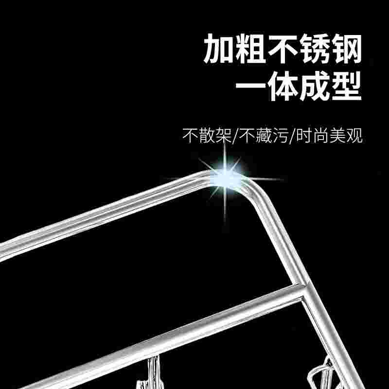 晒袜子神器不锈钢袜子架多夹子晾衣架家用挂衣钩防风挂内衣内裤夹 - 图0