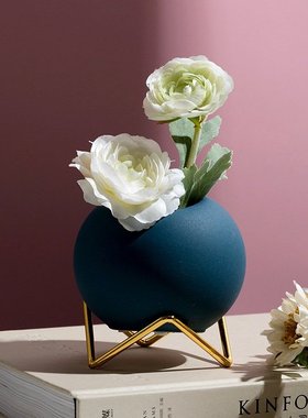 创意小花瓶家居装饰品北欧轻玄关客厅卧室办公桌酒柜奢面现代房间