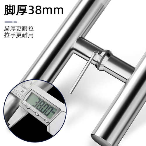 304不锈钢玻璃门拉手玫瑰金本色木门把手柄黑色KTV包厢门大门拉手 - 图1