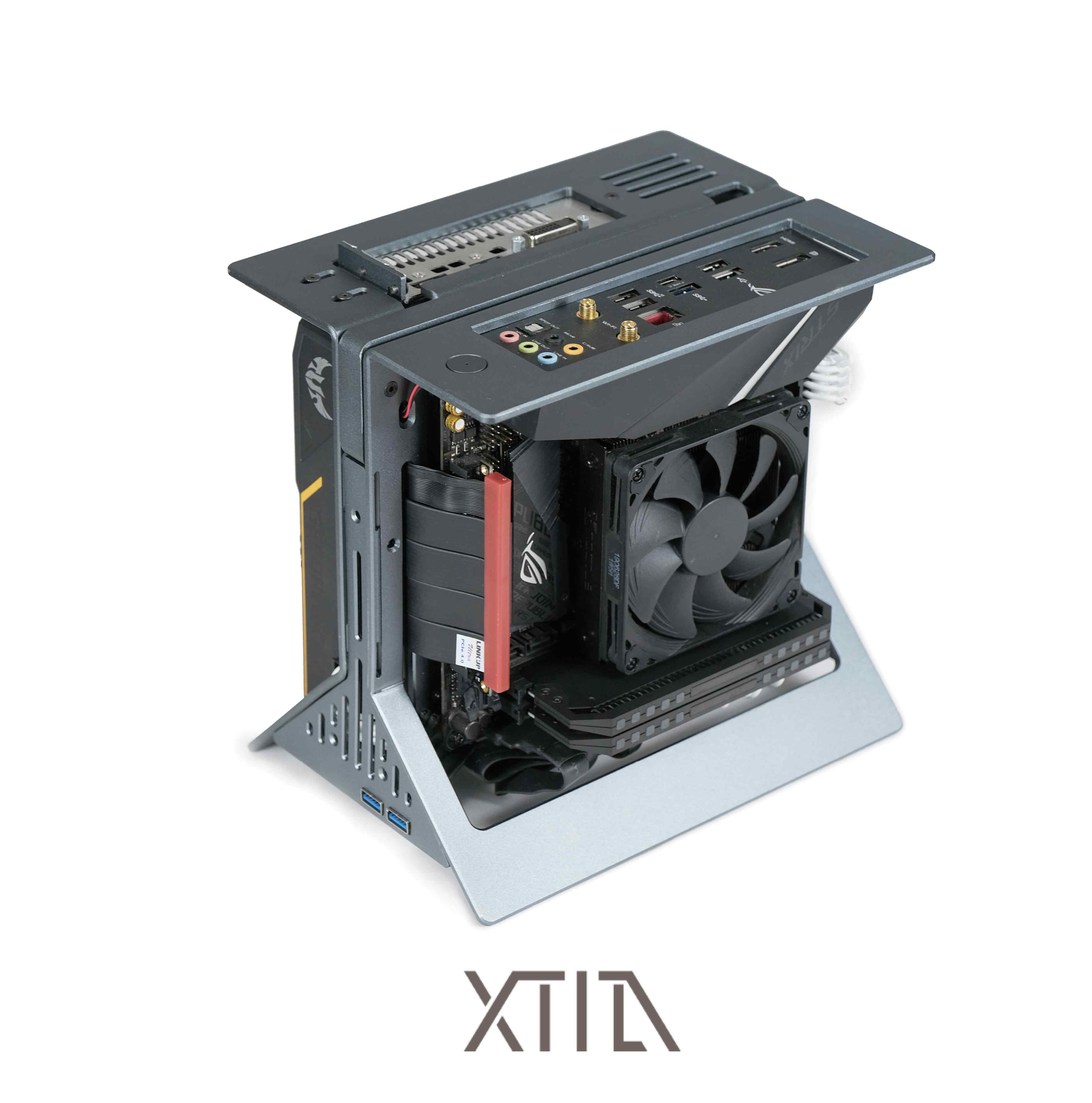 【XPROTO-Mini】 XTIA ITX开放式1U核显全铝竖垂直便携提手机箱-图1