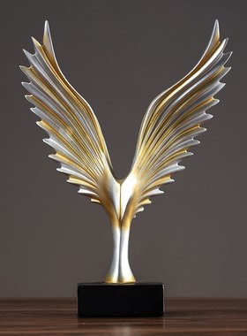 22新中式客厅玄关办公桌大鹏装饰品摆件家居鹰电视柜展翅酒柜工艺