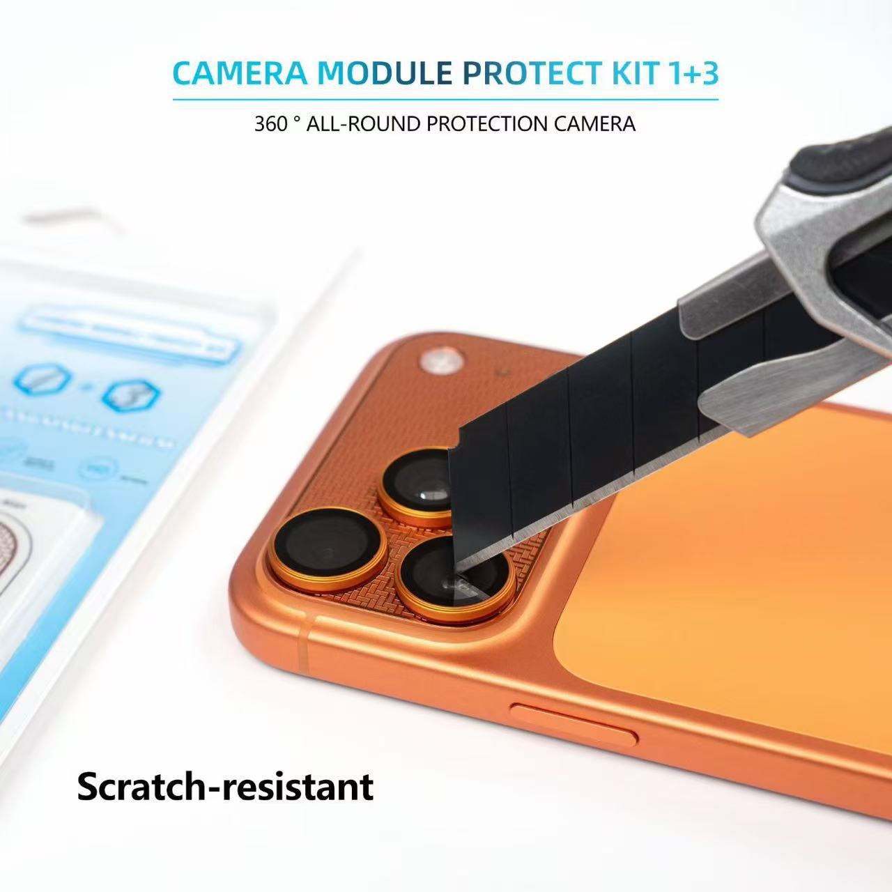 เหมาะสำหรับ iPhone 18 Pro Max ฟิล์มเลนส์รูปตาเหยี่ยว ปกป้องรอบด้าน มีตาข่ายกันฝุ่นสำหรับ Apple 17 Pro Max