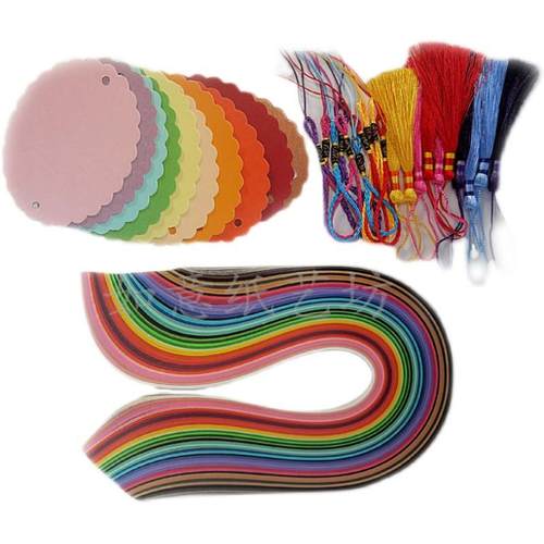 学生衍纸画材料包成品挂饰卡片书签手工diy折纸工具套装社团活动 - 图3