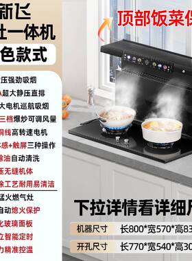 新飞分体式集成灶厨房家用一体灶智能变频大吸力油烟机侧吸下排式