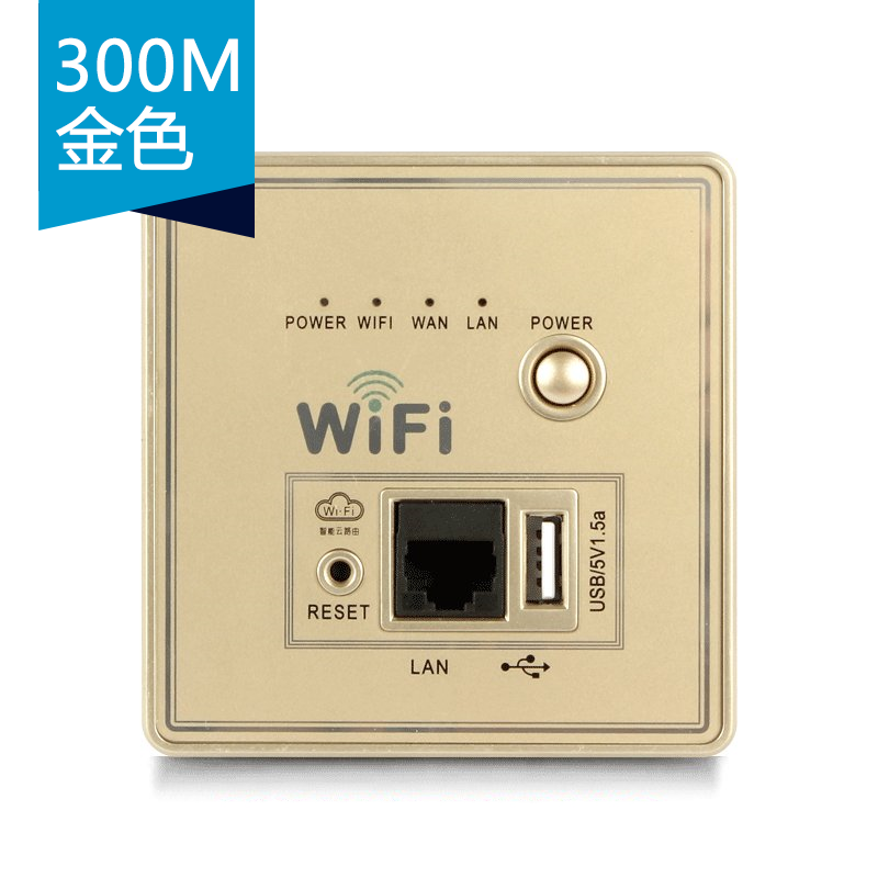 家居无线墙壁路由器86型300M网线wifiAP中继电脑插座usb充电面板-图0